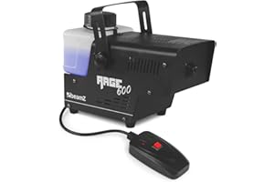 BeamZ RAGE600 Mini Nebelmaschine mit Fernbedienung, 600 Watt Fogger, Smoke Machine mit 2L Tank, Fog Machine, Nebelmaschine Halloween für Party, Hochzeit, Events, Hazer mit 65m³/min