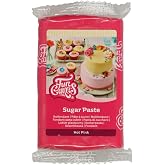 FunCakes Sugar Paste Sugar Paste, Hot Pink, 250g | Easy to use, soft, flexible and mouldable, ideal for decorating cakes