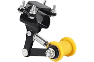 WAKECTS Guía Universal de Tensor de Cadena de Motocicleta Chopper de Bicicleta de Pozo de Sucio con Largo Ajustador de Rescate, Regulador de cadena/negro, default