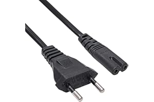 Kabel zasilający ósemka Akyga AK-RD-04A do PC IEC C7 – CEE 7/16 Europlug 0.5m