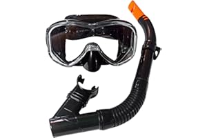 BRTNUP Snorkel Set Adults, Anti-Fog Diving Mask, Snorkelling Gear with Breathing Tube, Snorkel and Mask PVC Diving Set, Scuba Dive Snorkelling Sets, Free Breathing& Easy Adjustable Strap Mask