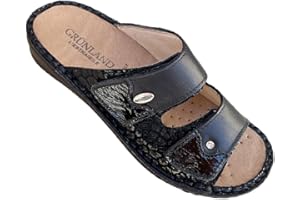 GRÜNLAND IL BENESSERE È NATURALE GRUNLAND ciabatte Comfort DONNA regolabili con strappi e plantare estraibile prodotte in italia modello 2025 con decoro