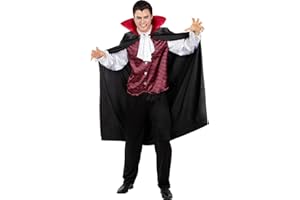 Funidelia | Disfraz de Conde Drácula para hombre Halloween, Terror, Dracula, Vampire - Disfraz para adultos y divertidos accesorios para Fiestas, Carnaval y Halloween - Negro