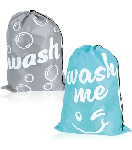 2 stuks waszak, waszak met draagtas en ritssluiting, met