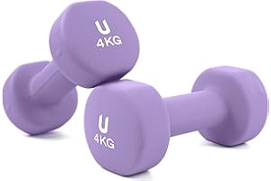 unycos - Non-slip dumbbells and dumbbells: Iron | Neoprene: from 1 kg to 10 kg - Soft to the touch for men and women, ergonomic design, anti-rolling, home gym, fitness