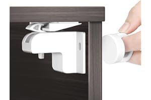 Septeamay kindersicherung Magnetisches Schrankschloss, 10 Schlösser + 3 Schlüssel, Unsichtbare Kindersicherung Magnet für Schrank und Schubladen, Schubladensicherung Baby Ohne Bohren und Schrauben