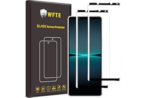 WFTE [2-pak ochraniacz ekranu do Sony Xperia 1 IV 3D pełne pokrycie, odporne na zarysowania, wysoka przezroczystość, przeciwodciskowa palców, bez pęcherzyków powietrza, szkło hartowane premium do Sony Xperia 1 IV (czarne)
