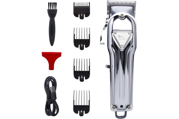 Himaly Professionnelle Tondeuse à Cheveux Barbe avec 4 Peigne de Guidage Sans Fil, Tondeuses Cheveux Kit pour Homme et Usage Domestique avec USB Rechargeable Batterie 2500mAh