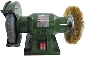 TANIASHOP Smerigliatrice combinata da banco con mola e spazzola Ø 150 mm 250W 2950 giri al minuto