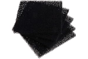 Xuniu 5 Pezzi di Schiuma di Carbone Attivo Spugna Filtro Aria impregnato Foglio Pad Nero 13cmx13cmx1cm