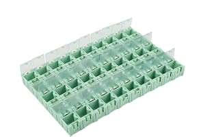 50 Styck Grön SMT Smd Container Förvaringsbox, Smd Box, Resistor Storage Container Elektroniska Komponenter Mini Storage Case
