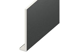 EUROCELL 5 Metre x 200mm Wide uPVC Fascia Cover Capping Board Anthracite Grey - 9mm Thick