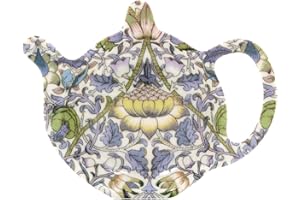 The Leonardo Collection Lodden Teabag Tidy by William Morris | Porcelain Tea Bag Holder Dish | Classic Arts and Crafts Floral Design | Elegant Kitchen Accessory | British Heritage Gift for Tea Lovers