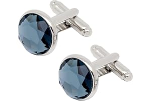Jonwo Poliedrico cristallo argento gemelli uomo in scatola regalo donna uomini cufflink per matrimonio d'affari camicia abito regalo compleanno