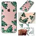 Produktbild iPhone 7 8 Hülle, E-Unicorn Handyhülle Apple iPhone 7 8 Hülle Transparent mit Muster 3D Bananenblätter Silikon Durchsichtig Tasche Ultra Slim Dünn TPU Bumper Schutzhülle Stoßfest Hochwertigem Zubehör Set Etui Schale Back Case Cover Rückseite