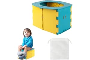 CPROSP Faltbar Toilettensitz Kinder Unterwegs, Mobiles Baby Töpfchen Tragbar, Baby WC Töpfchen für Kinder 12-36 Monate, Blau
