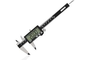 NEIKO 01401A 6-Inch Electronic Digital Caliper, Stainless Steel, Extra Large LCD Screen, Measurement Conversions for Inches, Millimeters, and Fractions, 1 LR44 Batteries Required. (Included)