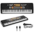 Gooyo GY-630A1 61-Key Musical Piano Keyboard with Microphone | 10 Rhythms, 16 Tones, 6 Demos, Song Record Feaure | Dual Power Supply (USB Included) | Black Color | Gift Box Packaging