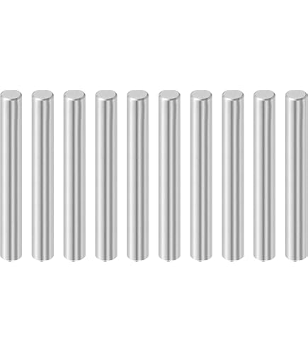 Uxcell 100pcs 2.5mm X 10mm Stainless Steel Cylinder Dowel Pins - Precision Locating Fasteners