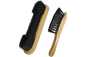 ZHOWYEEMENG Pool Table Brush, Billiard Table Cleaning Brush Set, Pool Table Rail Brushes for Snooker Equipment and Billiard Table Cleaning (Brown)