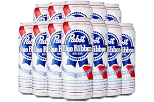 UOOTPC Pabst Blue Ribbon American Pale Lager 12 X 500ml Cans 4.7% ABV - Beer Gifts for Men, Beers and Lagers Offers, American Drinks, Beer Gift Set, Perfect for Birthdays Christmas Valentines Anniversary