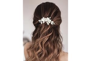 Vakkery Pettine per capelli da sposa con fiori accessori per capelli da sposa per donne e ragazze