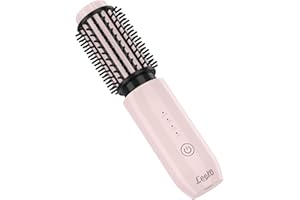 Leeko Cordless Hair Culer, 3 in 1 Cordless Heated Brush 40mm, Portable Cordless Hair Styler with 4 Temperatures,7000 mAh USB Rechargeable Cordless Hot Brush (Pink)