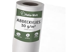 HaGa® - Telo protettivo antigelo per piante 1,6m x 10m, tessuto non tessuto traspirante per la copertura di aiuole di verdure, 30 g/m²