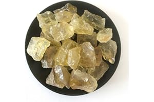 AITELEI Pietra Minerale Naturale da 1 libbra di Cristallo di Quarzo citrino Pietra Grezza Originale Grezza Collezione di Pietre curative del Campione Pietra Minerale per burattatura, Wicca Reiki