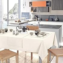 Tovaglia In Cotone 140x240 Cm Per 10/12 Posti - Elegante, Resistente E Non Sbiadisce - Foto 8