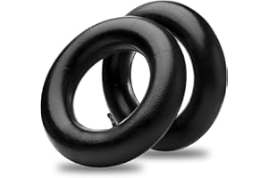 EASYHOMIE Lot de 2 chambres à air 3,50-8 4,80/4,00-8 avec valve incurvée TR-87, compatibles avec diverses tondeuses à gazon, brouettes, remorques de jardin, karts, chariots de golf et plus encore