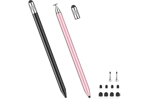 liuchanghe Stylet Tablette, 3 en 1 Stylet Universel pour écrans tactiles, Stylet Tactile Compatible avec Smartphones, Tablettes, Sam-Sung Galaxy, Hua-wei, Mi (Noir + Or Rose)