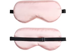 CAISYE Maska nocna - 100% czysta jedwabna maska nocna, zaciemniająca i antyalergiczna osłona oczu, regulowana opaska zapewniająca spokojny sen, osłona oczu do spania, maska nocna