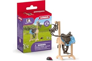 Schleich 42613 Accessoires Chariot Porte Selle & Brides, dès 5 Ans, Horse Club - Accessoire, 9 x 5 x 14 cm