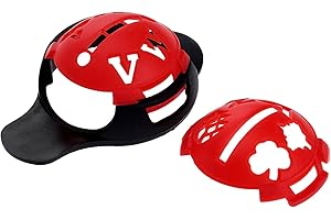 MUXSAM 7Pcs 6 In 1 Multi-Template Golf Ball Line Liner Marker Template Mark Golf Ball Alignment Tool Golf