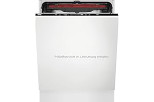 ‎AEG AEG Vollintegrierter Geschirrspüler 60 cm, Spülmaschine Serie 5000: AirDry Kein Nachtrocknen, Energieklasse C, Besteckschublade, personalisierte Zeit-Steuerung, 44 dB, Wasserstopp, 14 MG, FSK64907Z