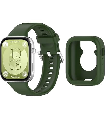 Coque Silicone GIOPUEY Pour OnePlus Watch 2/Oppo Watch X - Noire - Avec Films Protection