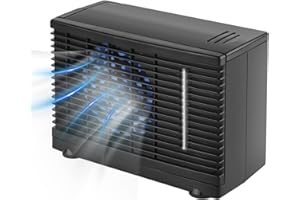 ZERONE Ventilador de aire acondicionado portátil, mini refrigerador de aire acondicionado, ventilador ajustable, 12 V, para coche, camión, hogar, camping
