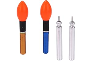 BIGKING Angelschwimmer, 2 Stück LED Angelschwimmer Premium Wasserdichter Kunststoff Robust Langlebig Hell Praktische LED Angelschwimmer mit Zwei CR322 Batterien