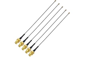 YILIANDUO 5 Pezzi 15cm WiFi Pigtail Antenna Cavo U.FL/IPEX/IPX Mini PCI MHF4 a SMA Femmina RF Pigtail 1.13mm U.FL Prolunga per Intel 633/512/6205 ANHMW WLAN WiFi Mini PCIe Card