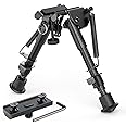 Feyachi M Lock Bipod, Carbon Fiber Tactical Rifle Bipod 6-9 Inches with M Lock Adapter for Outdoor Hunting and Shooting