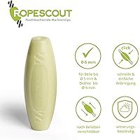 ROPESCOUT leuchtende Markierclips 8er Set | Für Zeltspannseile, Volleyballnetze u.v.m. | Made in Germany [hohe Leuchtkraft, lange Leuchtdauer]