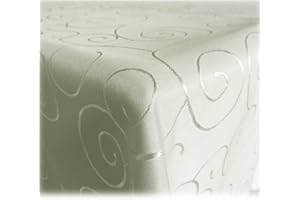 JEMIDI - Elegante tovaglia ornamentale effetto seta lucida, disponibile in 31 misure e 7 colori, Poliestere, Campagner, 160x360