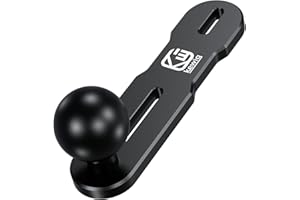 BRCOVAN Montagesockel aus Aluminiumlegierung mit 1'' TPU-Kugel für Motorrad Brems-/Kupplungsbehälterabdeckung Kompatibel mit RAM Mounts B Größe 1 Zoll Kugel Doppelsockelarm