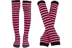 Bienvenu Damen Langer Armwärmer im Punk-,Gothic- und Rock-Stil,fingerlose Handschuhe