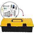 Lepose Tool box, tool kit box for home, tools box, tool kit box for home, tool box empty big size, tool box kit for home use, Plastic Tool Box with Organizer (Orange and Black)