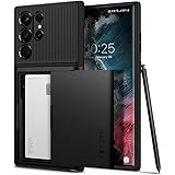 Spigen Slim Armor CS Case Kompatibel med Samsung Galaxy S22 Ultra Fodral Skal -Black