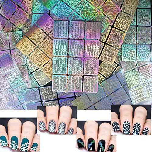 Blue Vessel 1pc Nagelaufkleber Vinyls Nail Art Maniküre Schablone DIY Stanzwerkzeuge Zufällig - 2