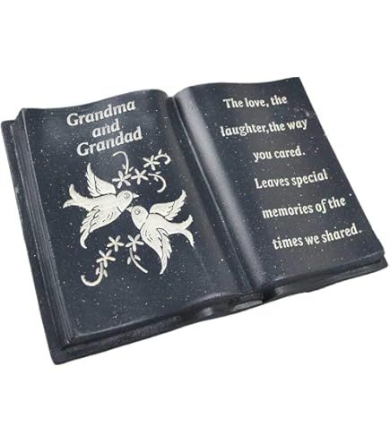 Grandad Graveside Heart Plaque Grave Marker Memorial Decoration – Red