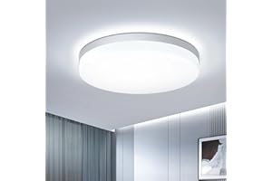 ‎EASY EAGLE EASY EAGLE LED Deckenleuchte Flach, Rund Deckenlampe 6500k 36W 3600LM, Modern Badezimmer Lampe Badlampe Decke Küchenlampe für Bad Flur Schlafzimmer Balkon Wohnzimmer Küche Keller Lampe Ø23cm
